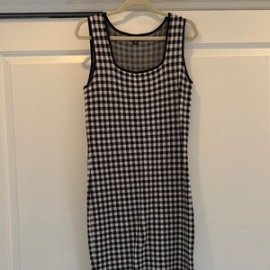 Saks Fifth Avenue Monochrome Checkered Mini Dress